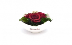 Aranže stabilizovaná růže Nela burgundy