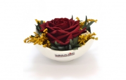 Aranže stabilizovaná růže Tera burgundy